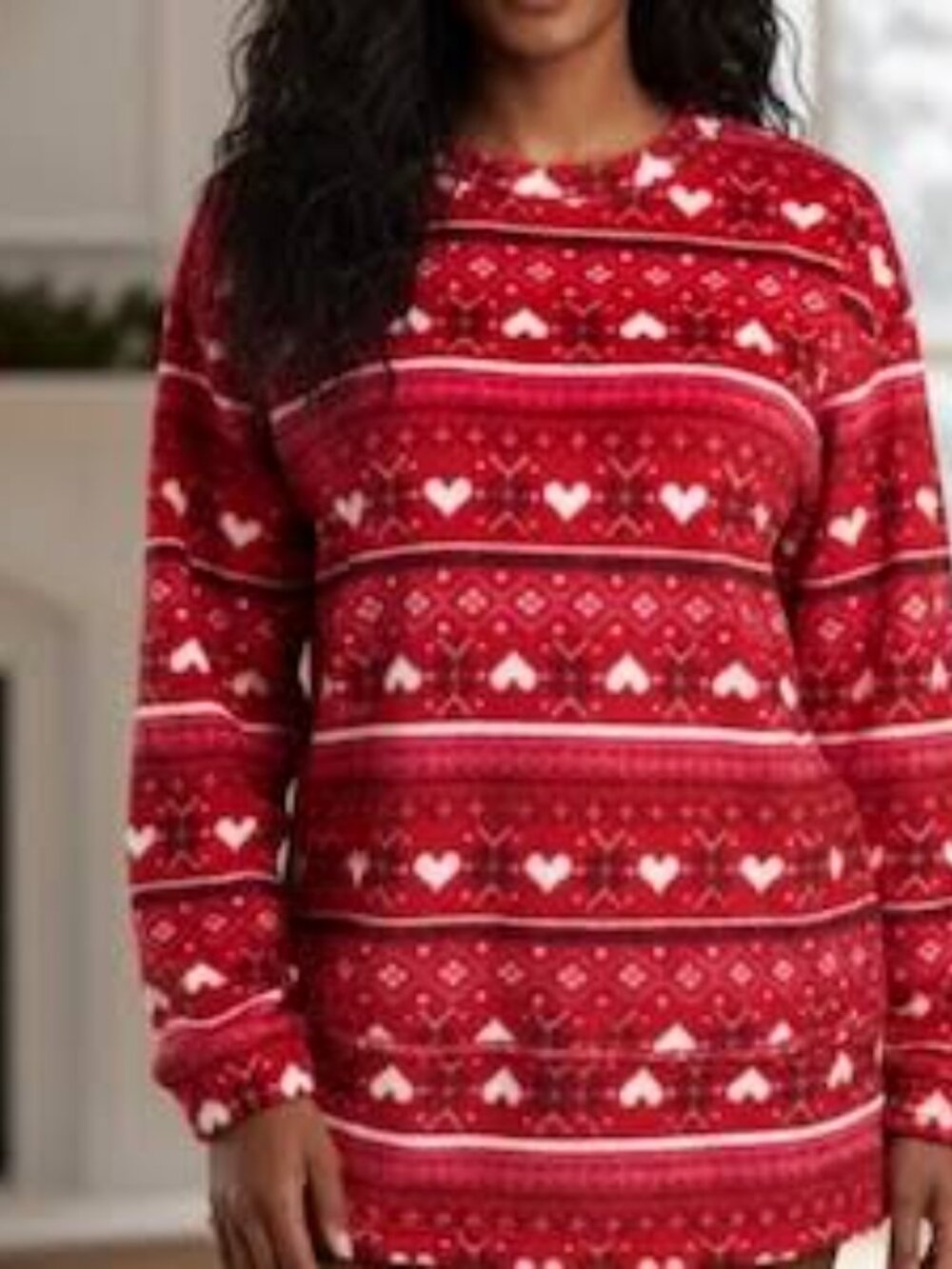 Cozy Red Heart Fleece Pajama Set - Picture 12 of 12